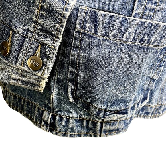 Vintage 90s Women's Bill Blass Y2K Blue Jean Denim Blazer PL - Picture 8 of 10